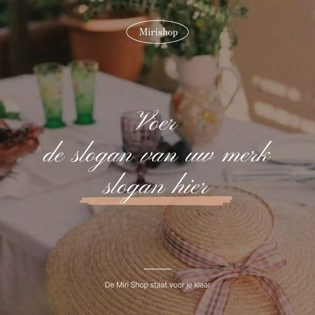 Promoot trendy brandingfeeds voor sociale-mediamarketing in roze en ivoorkleurig