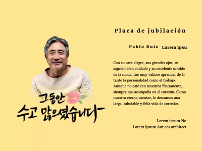 Diseño de jubilación con ilustración floral y texto caligráfico sentimental