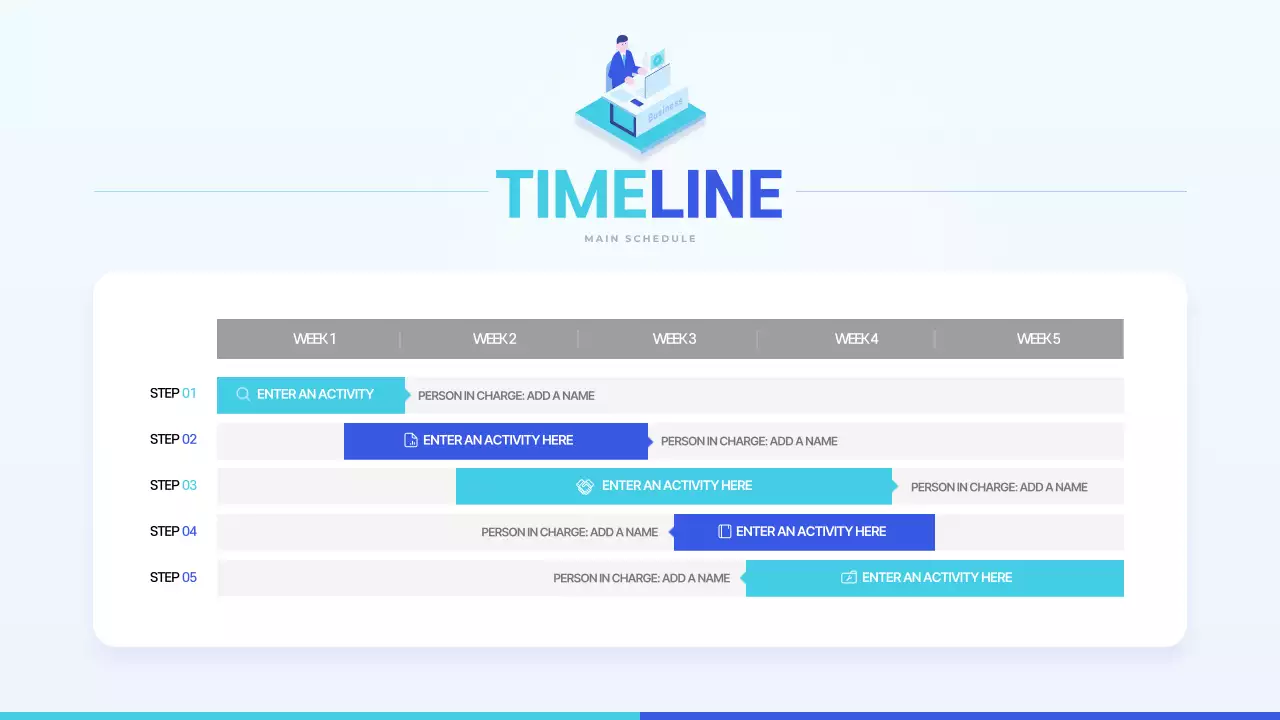 Blue Modern Project Report Promotion Presentation