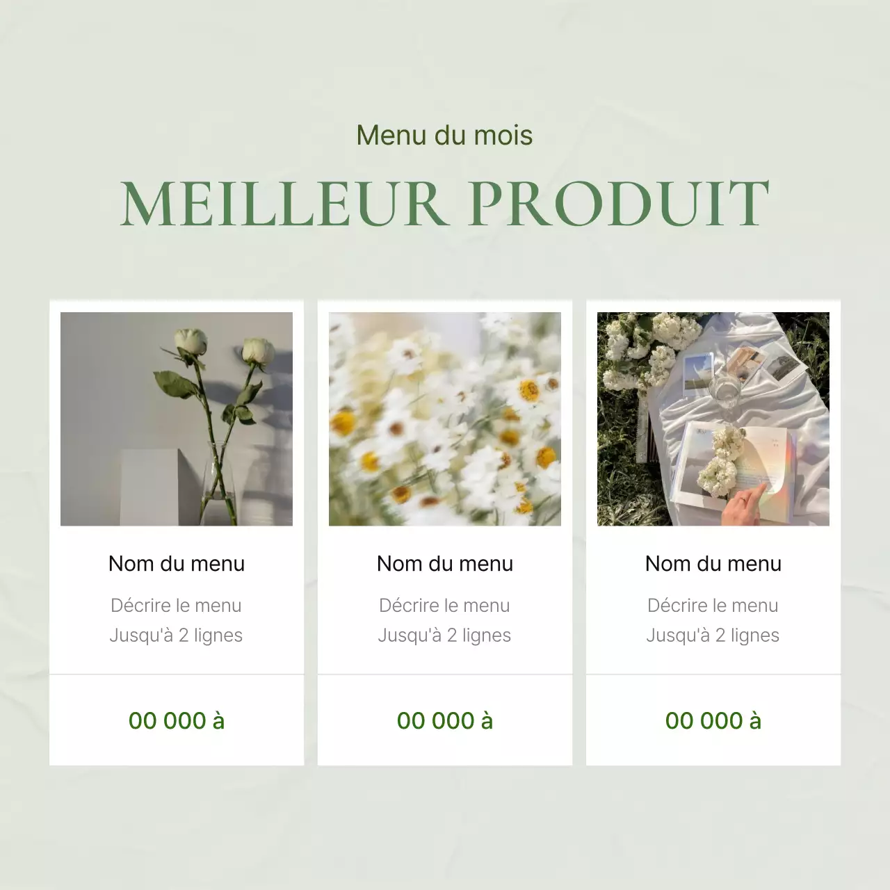 Annonces de prix modernes pour le marketing des médias sociaux en vert