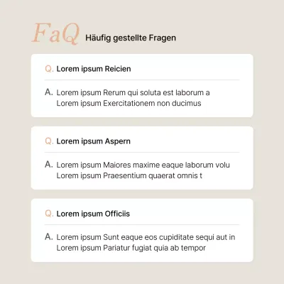 Werben Sie für Ihre Social Media Marketing Q&As in Rosa und Elfenbein