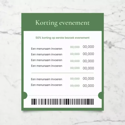 Moderne sociale-mediamarketingprijsaankondigingen in groen