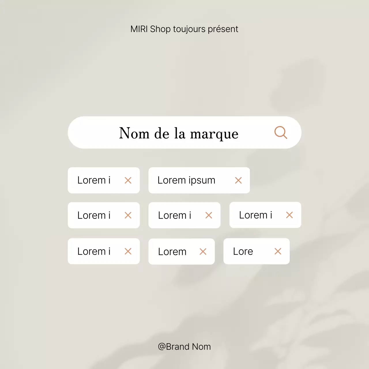 Promouvoir un flux de médias sociaux tendance en rose et ivoire