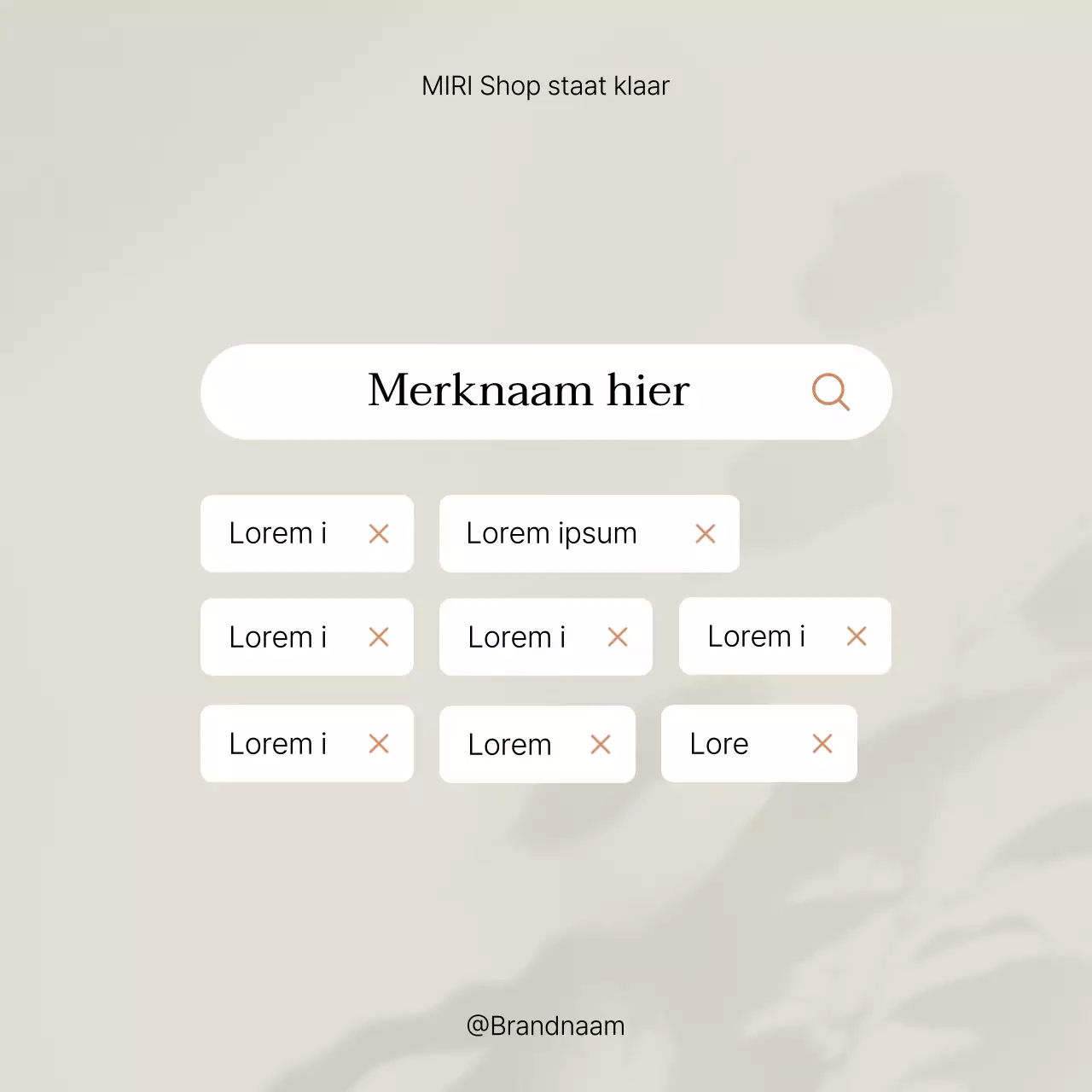 Promoot een trendy feed voor sociale-mediamarketing in roze en ivoorkleurig