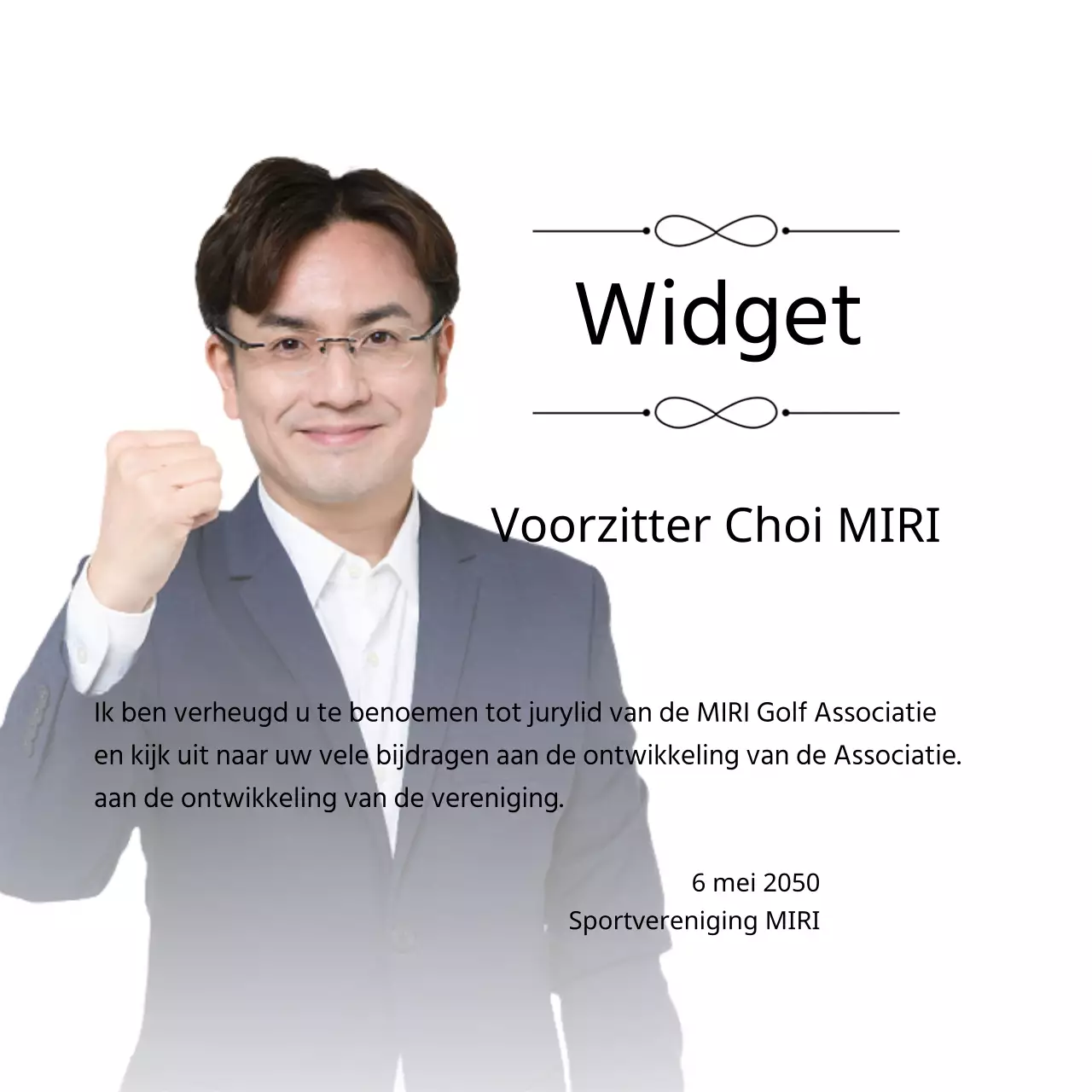 Een stijlvolle plaquette met versieringen en een foto met een verloopachtergrond