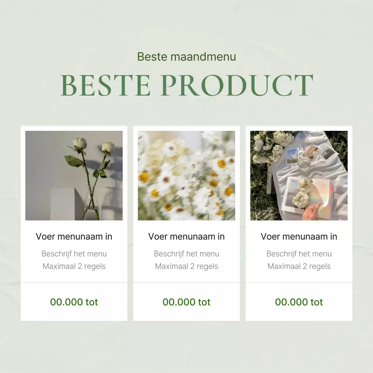 Moderne sociale-mediamarketingprijsaankondigingen in groen