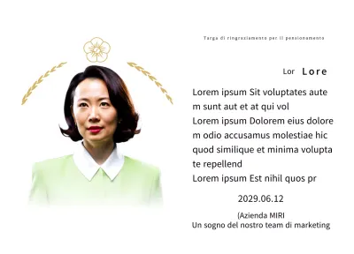 Una targa di classe per il pensionamento con corone di alloro dorate e una svastica.