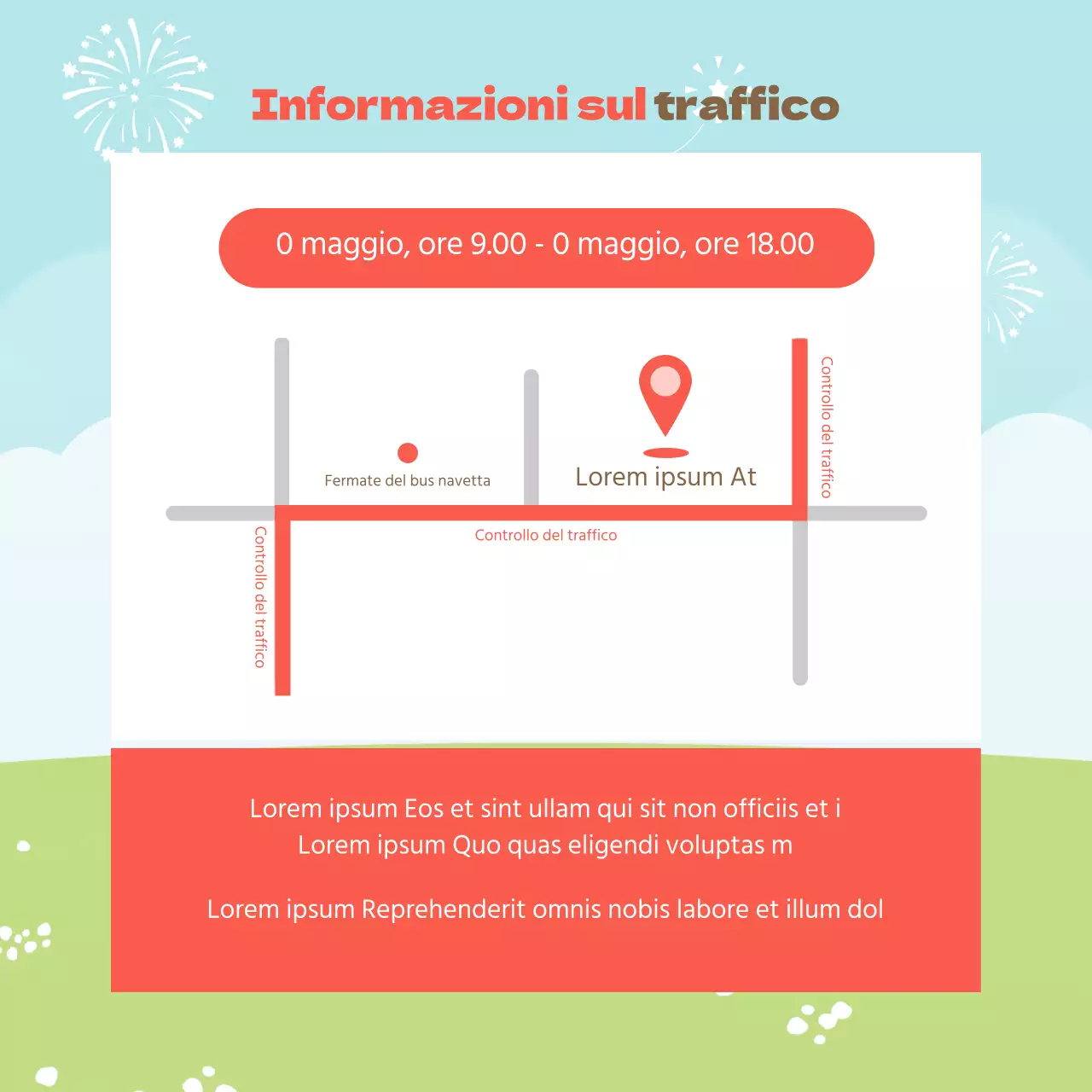 Promuovere un festival accogliente in rosso e marrone