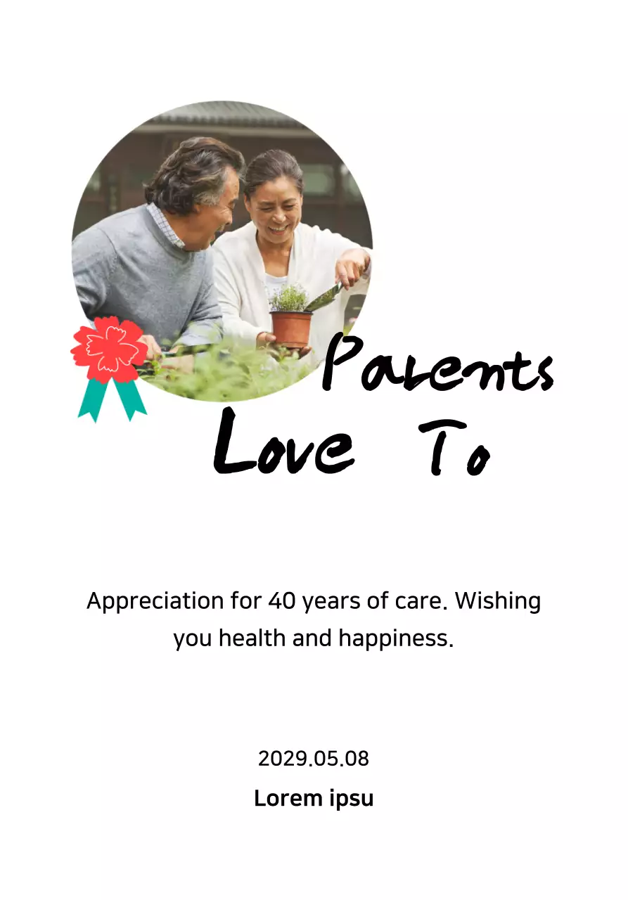 Plakat Hari Ibu yang lucu dengan ilustrasi anyelir dan kaligrafi dengan foto Anda