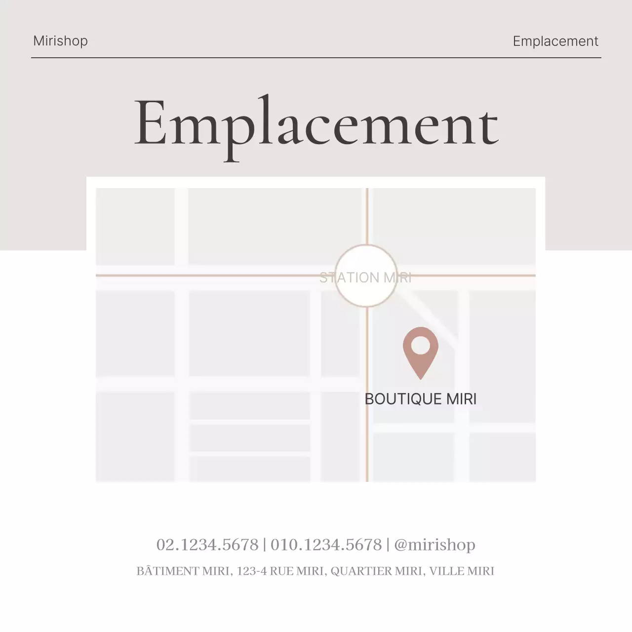 Promouvoir des annonces marketing tendance sur les médias sociaux dans les tons beige et gris