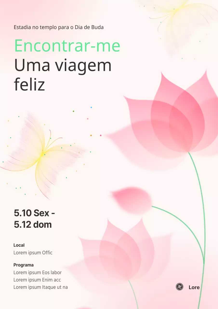 Cartaz cor-de-rosa elegante para um seminário de aconselhamento psicológico