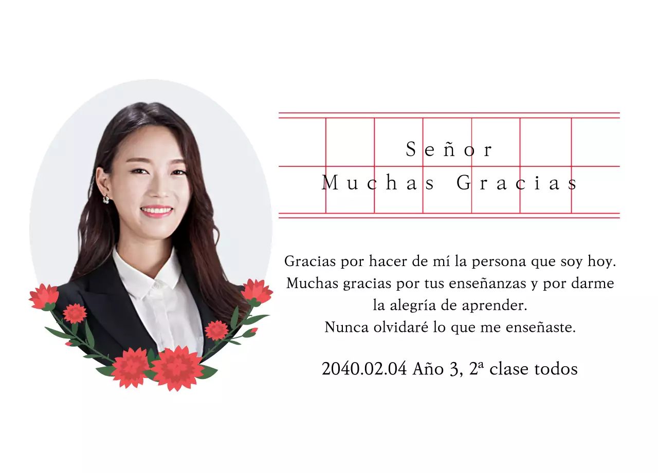 Una versión sentimental del Día del Maestro con papel manuscrito y claveles