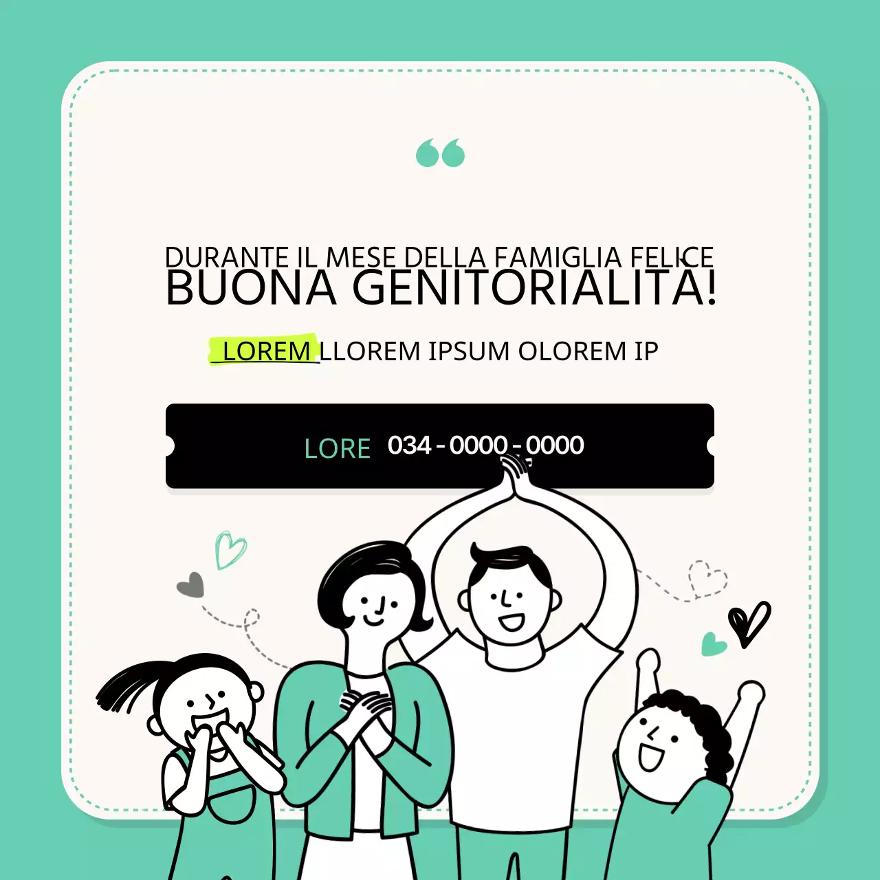 Promuovete la rubrica dei genitori del Mese della menta e del nero