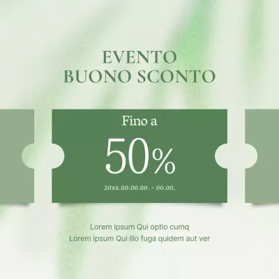Annunci di eventi moderni di social media marketing in verde