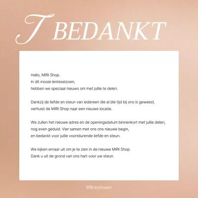 Een trendy feed voor sociale-mediamarketing in roze en ivoorkleur aankondigen