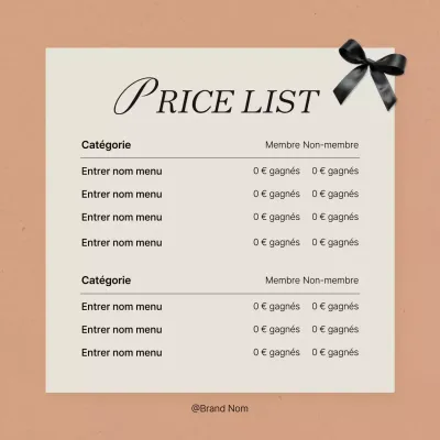 Annonce des prix pour le marketing des médias sociaux en rose et ivoire