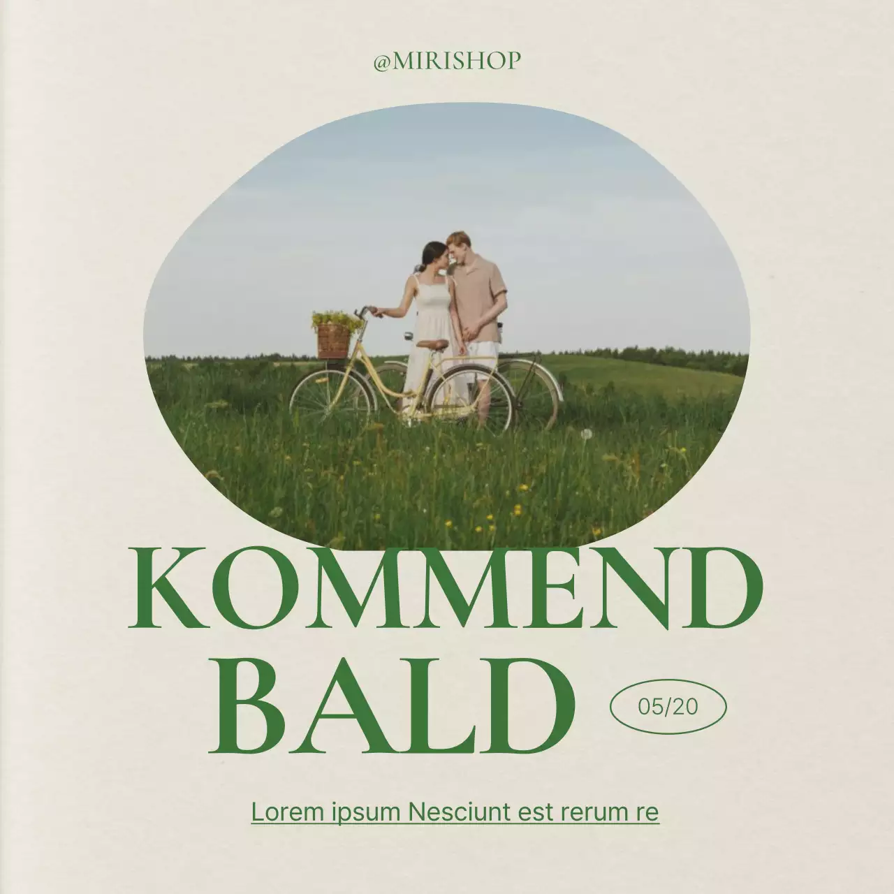 Fördern Sie einen grünen, modernen Social Media Marketing Feed