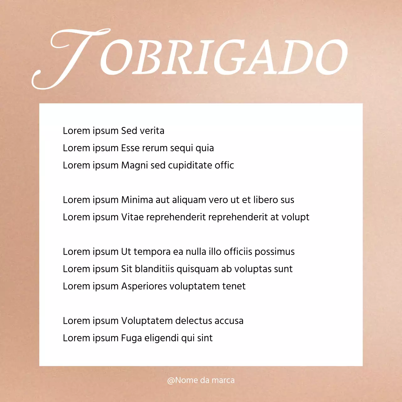 Anúncio de um feed de marketing de redes sociais na moda em rosa e marfim