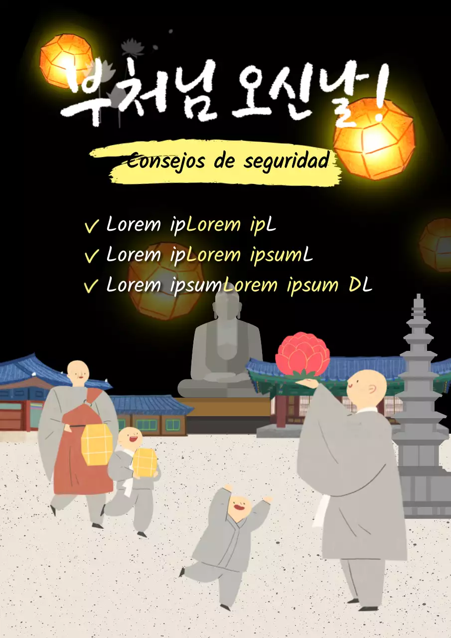 Promoción oriental negra y gris de seguridad para el Año Nuevo Chino