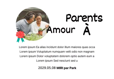 Une jolie plaque de fête des mères avec une illustration d'œillets et une calligraphie avec votre photo