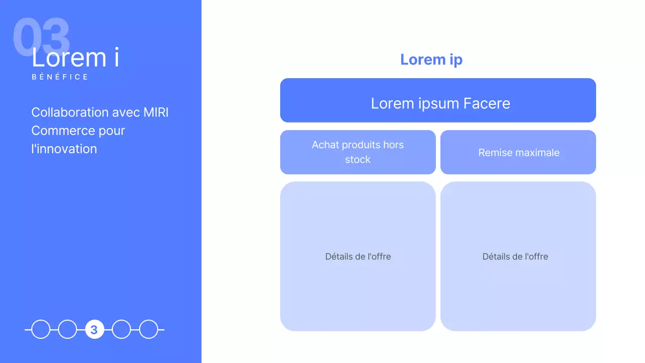Proposition simple de collaboration avec les influenceurs en bleu et blanc