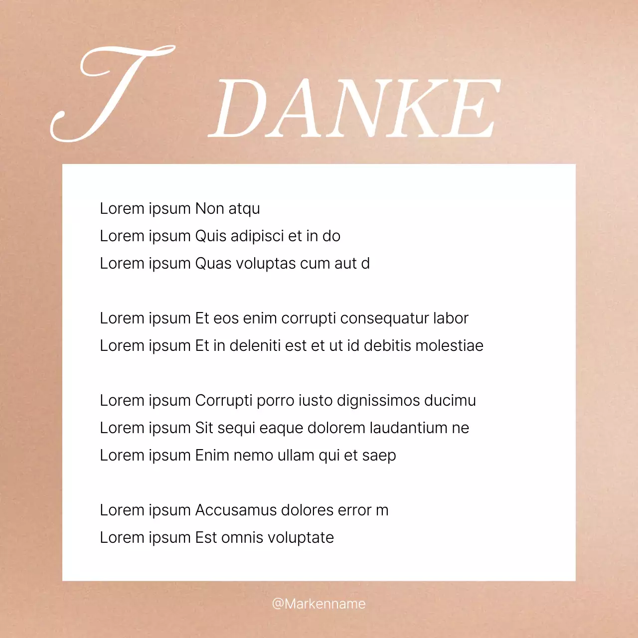 Ankündigung eines trendigen Social Media Marketing Feeds in Rosa und Elfenbein