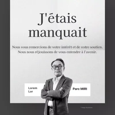 Promotion grise et minimaliste d'un candidat au Parlement