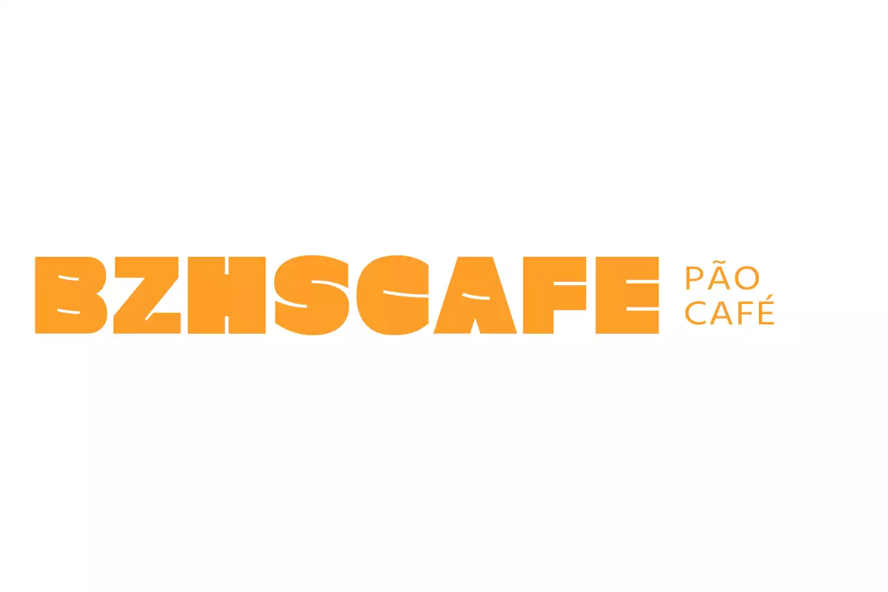 Logótipo de padaria-café com tipografia moderna