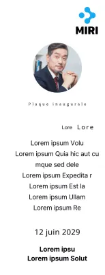 Une plaque d'inauguration à l'aspect soigné, portant le logo de votre entreprise