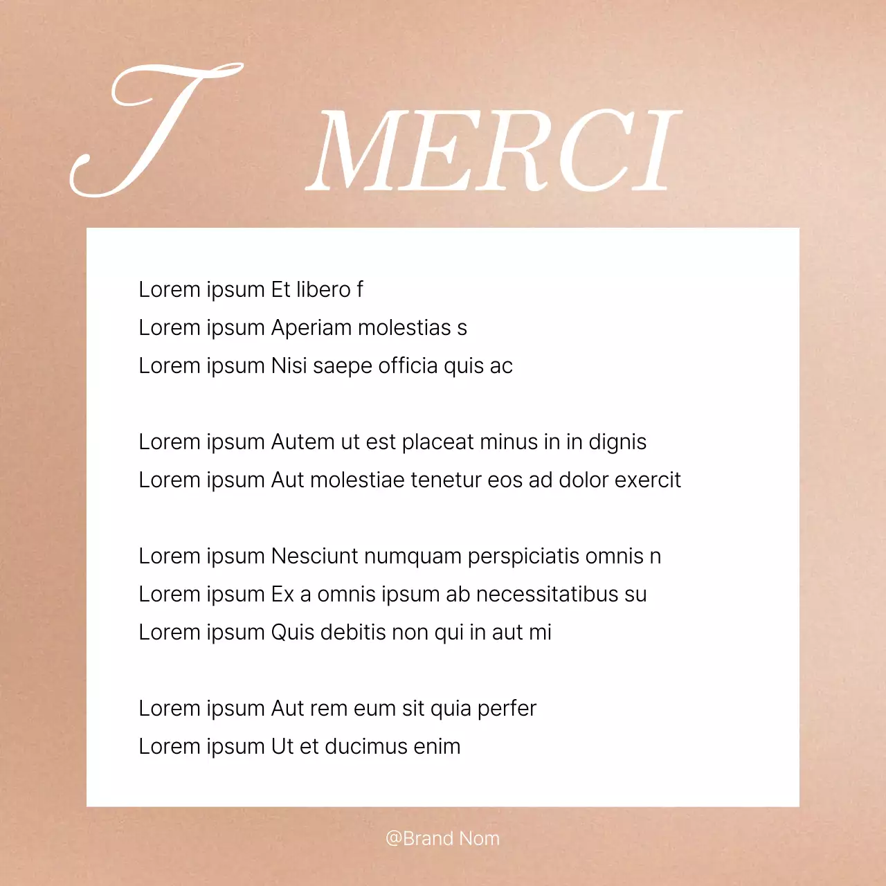 Annonce d'un flux de marketing des médias sociaux en rose et ivoire