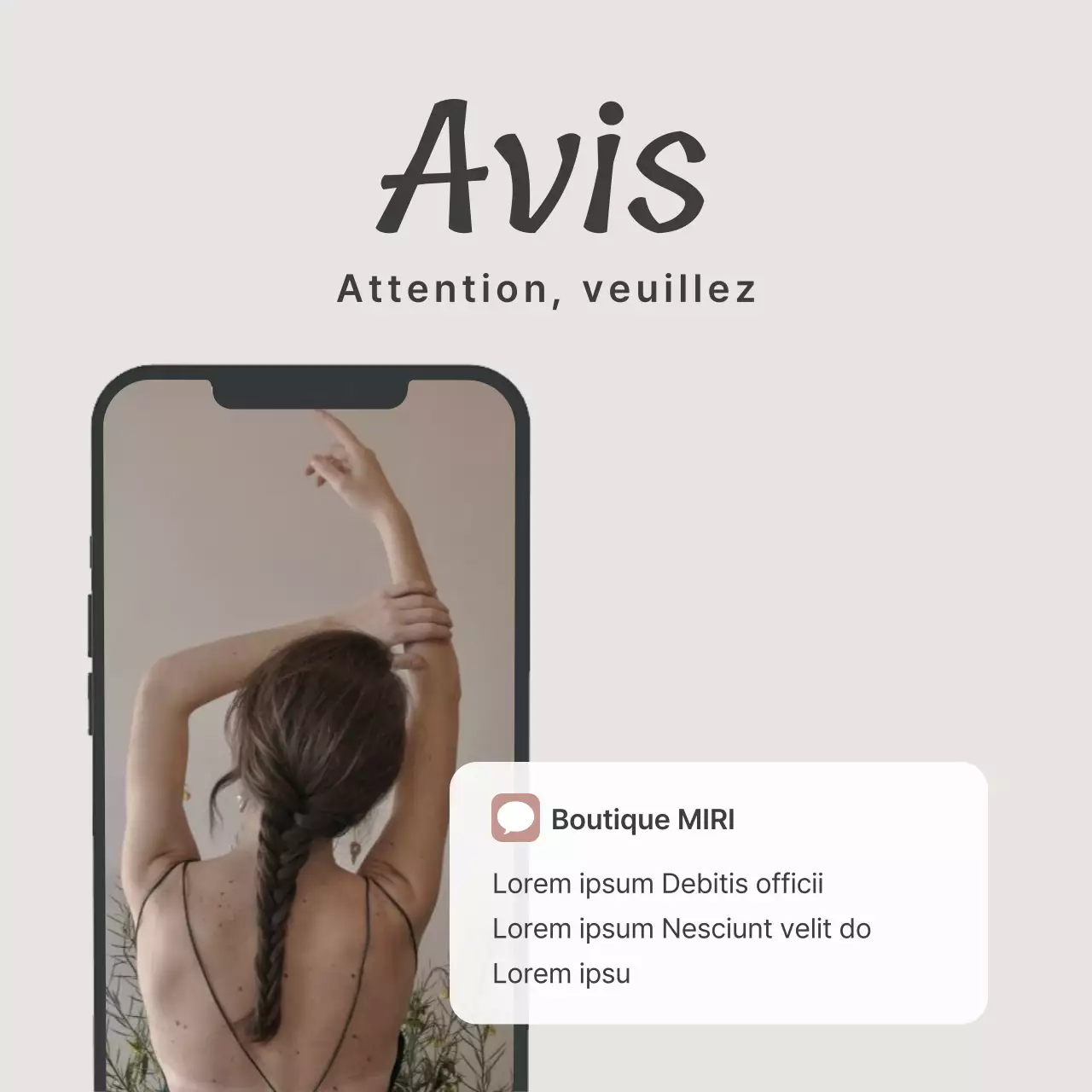 Promouvoir un flux de médias sociaux tendance en beige et gris