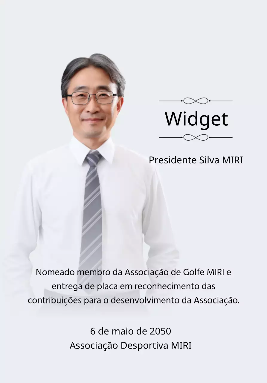 Uma placa encomendada de aspeto elegante com ornamentos e uma fotografia com um fundo degradé
