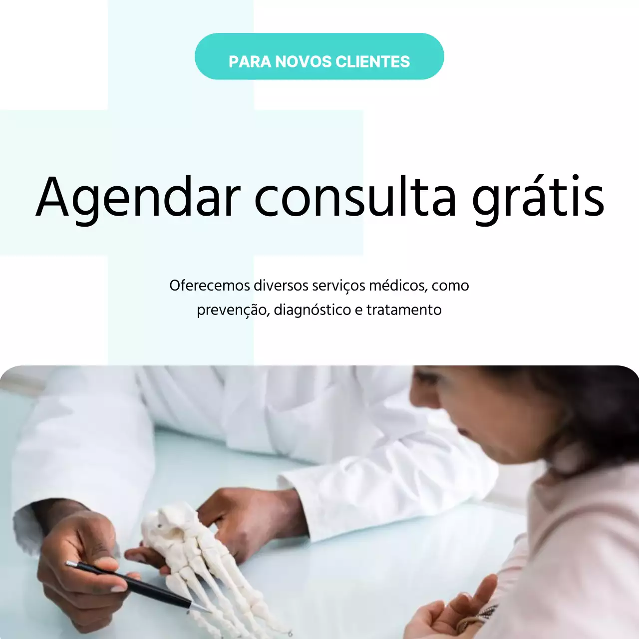 Promoção de consultas na Clínica Médica Mint Minimal