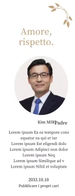 Un biglietto di ringraziamento per la festa della mamma statico e di classe con petali d'oro e una foto