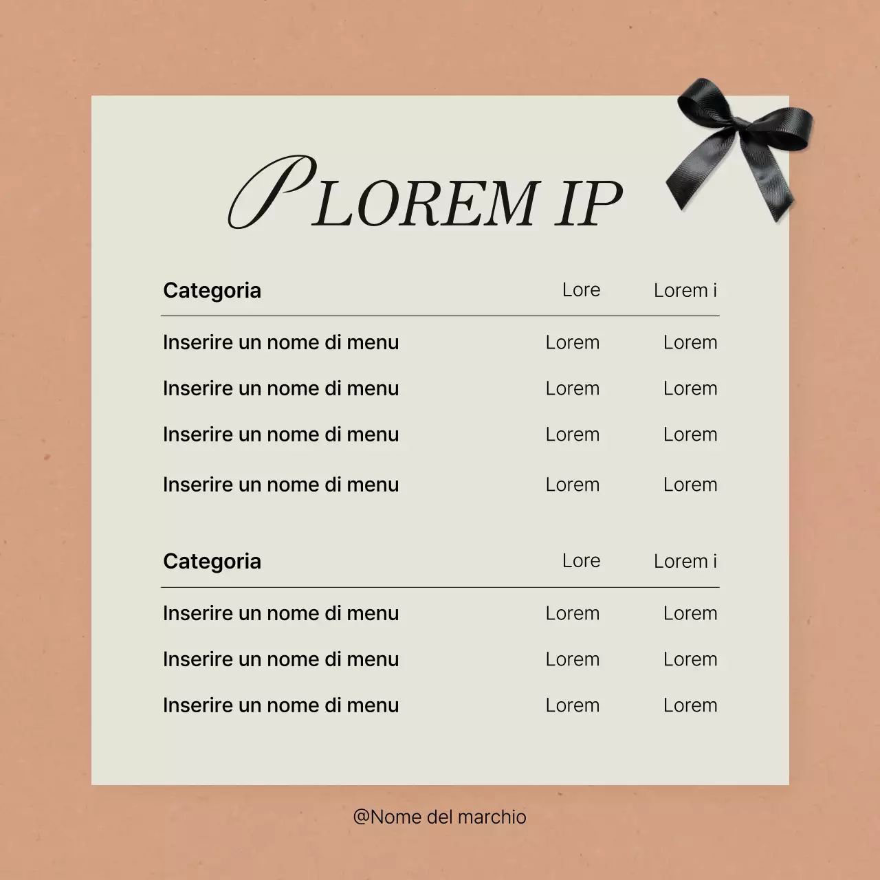 Annuncio dei prezzi per il social media marketing di tendenza in rosa e avorio