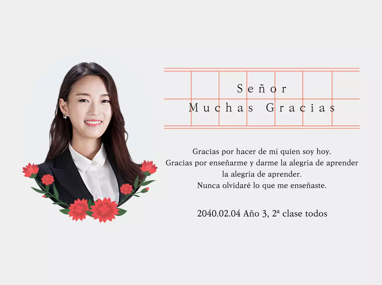 Una versión sentimental del Día del Maestro con papel manuscrito y claveles