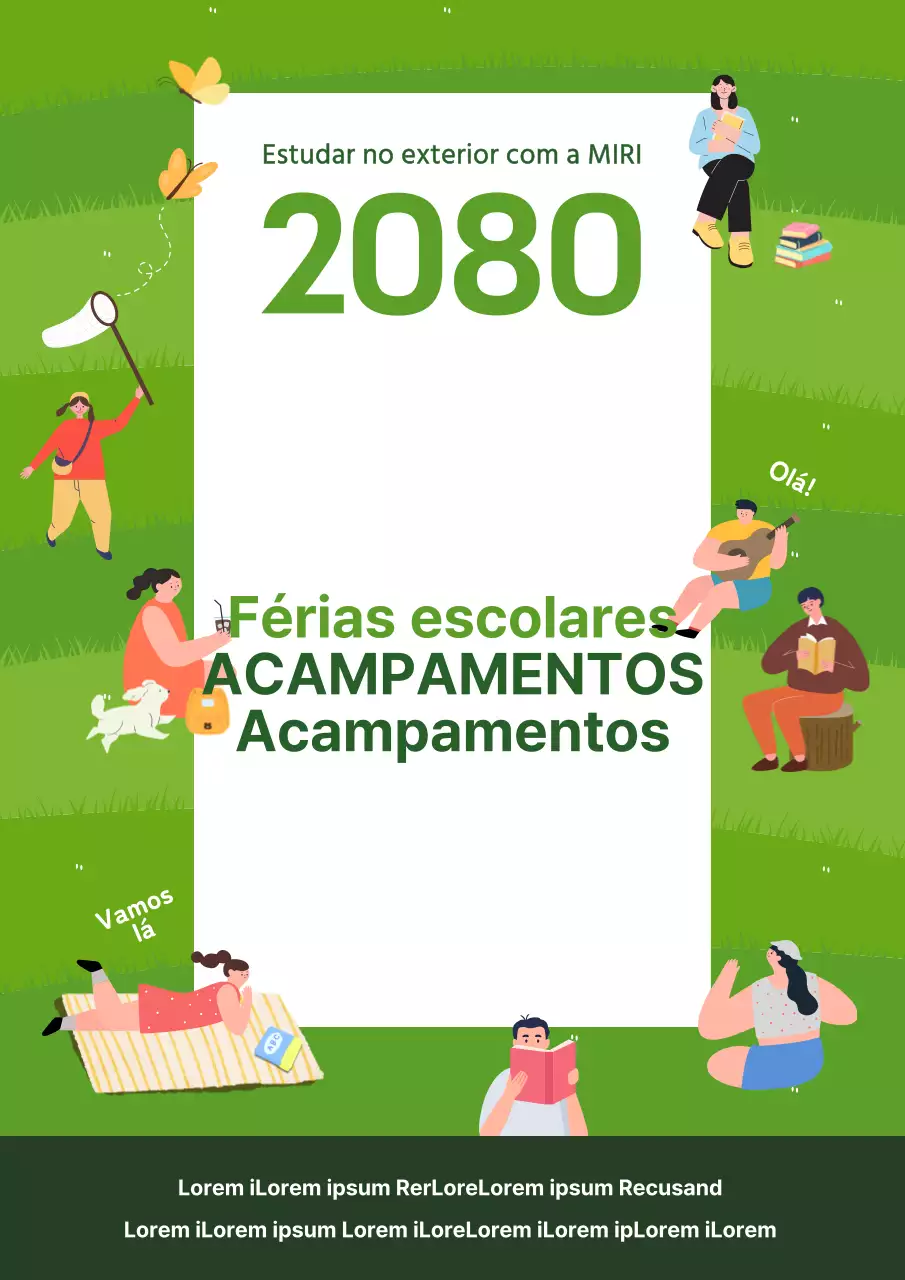Promova as suas colónias de férias em verde e verde-limão
