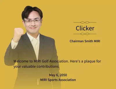 Plakat pesanan yang tampak berkelas dengan hiasan dan foto dengan latar belakang gradien