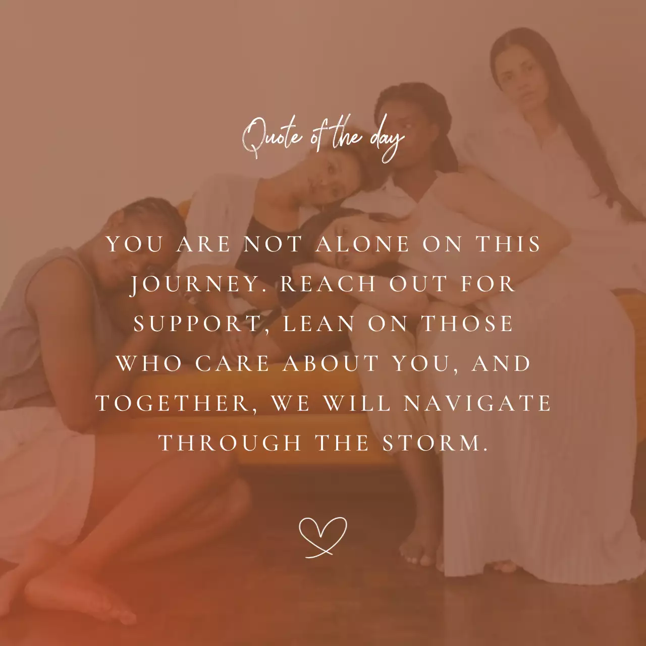 Orange Minimal Support Announcement Social Media Post