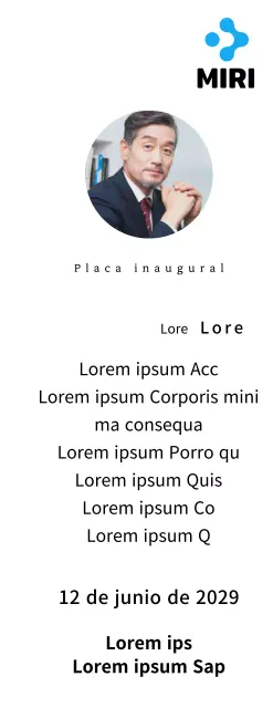 Una placa inaugural de aspecto limpio con el logotipo de su empresa