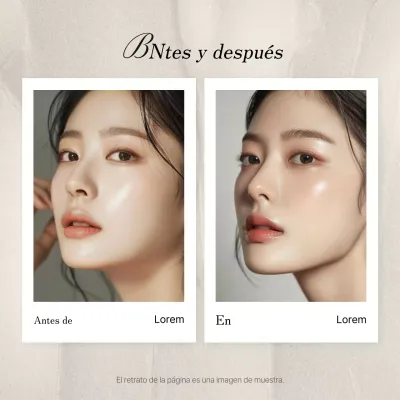 Promover las revisiones de marketing en redes sociales en rosa y marfil