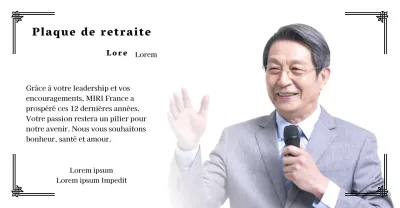 Concevez une célébration de la retraite avec des bordures décoratives et des photos pour une ambiance organisée.