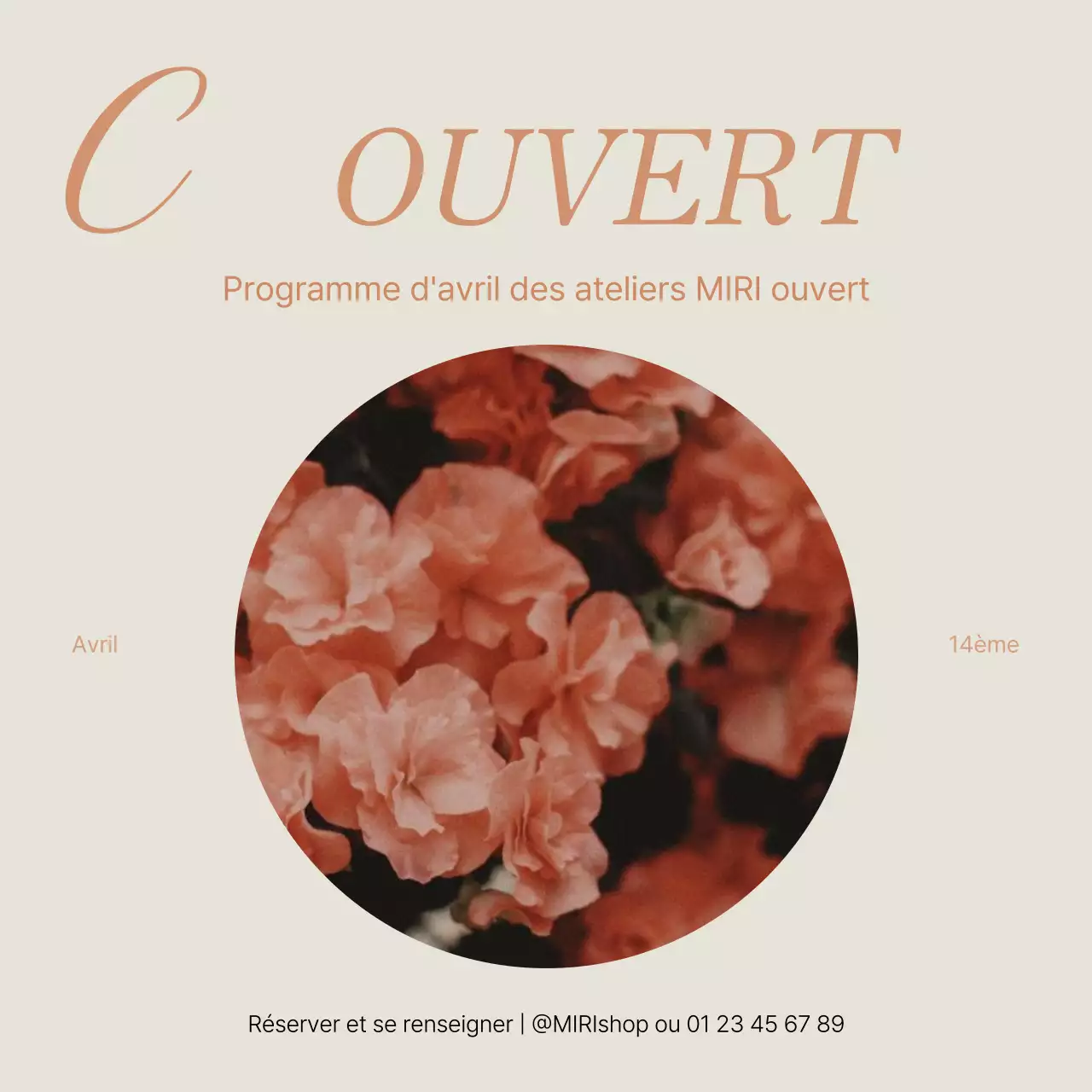 Promouvoir un flux de médias sociaux tendance en rose et ivoire