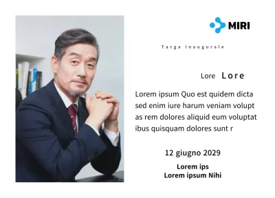 Una targa inaugurale dall'aspetto pulito con il vostro logo aziendale