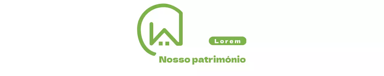 Logótipo de agência imobiliária verde e amigável