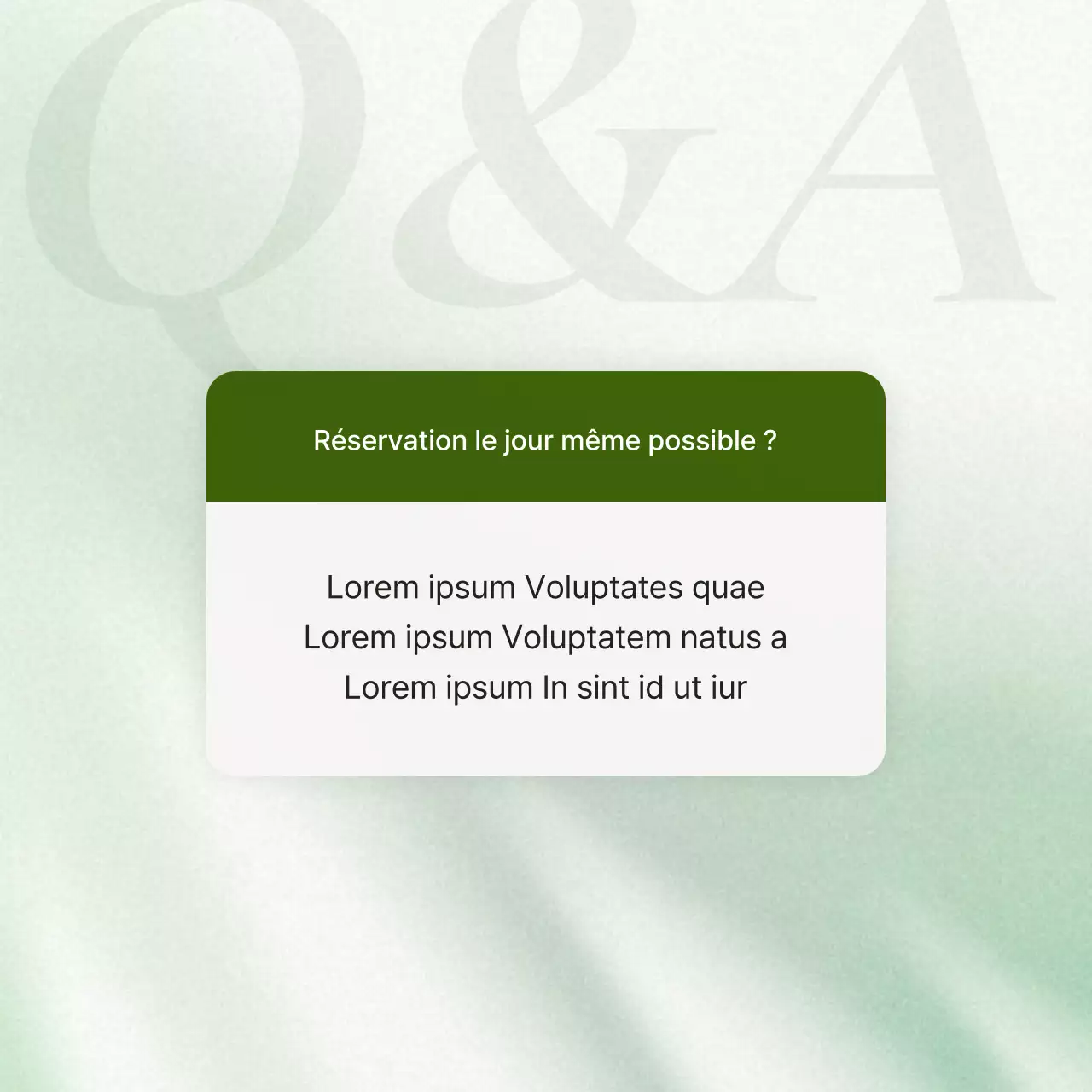 Annonce de questions-réponses sur le marketing vert et moderne dans les médias sociaux