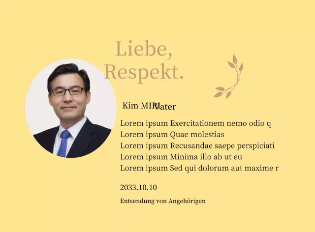 Eine statische, stilvolle Dankeskarte zum Muttertag mit goldenen Blütenblättern und einem Foto