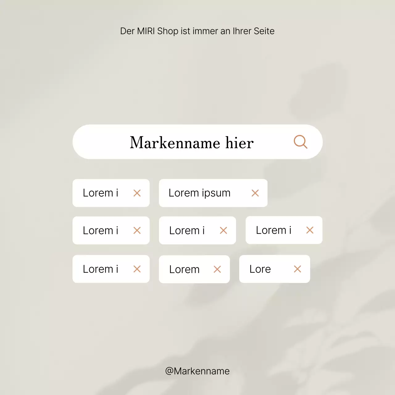 Förderung eines trendigen Social Media Marketing Feeds in Rosa und Elfenbein