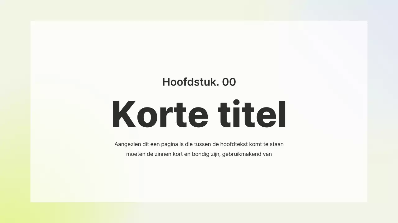 Eenvoudig lay-out rapport in wit en chartreuse