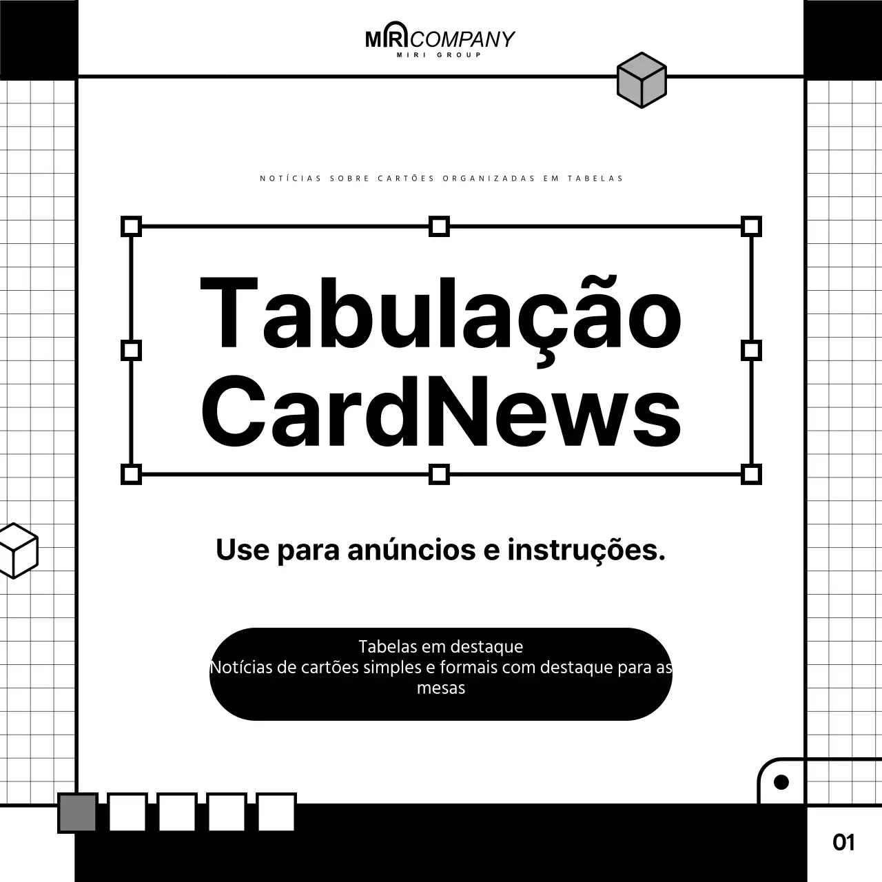 Um guia de mesa simples a preto e branco